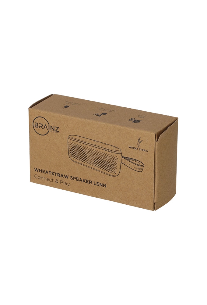 Brainz Speaker Lenn Wheatstraw Naturel 11.4x5.6x3.7cm 1stuks