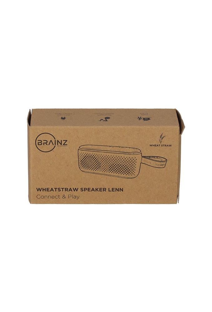 Brainz Speaker Lenn Wheatstraw Naturel 11.4x5.6x3.7cm 1stuks
