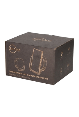 Brainz Led Charger Speaker Vic Wheatstraw Zwart 13.8x11.5x12.6cm 1stuk Brainz Led Charger Speaker Vic Wheatstraw Zwart 13.8x11.5x12.6cm 1stuk