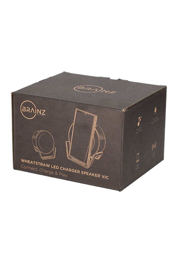 Brainz Led Charger Speaker Vic Wheatstraw Zwart 13.8x11.5x12.6cm 1stuk