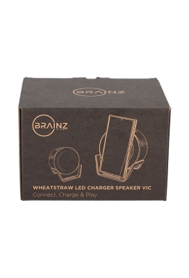 Brainz Led Charger Speaker Vic Wheatstraw Zwart 13.8x11.5x12.6cm 1stuk Brainz Led Charger Speaker Vic Wheatstraw Zwart 13.8x11.5x12.6cm 1stuk