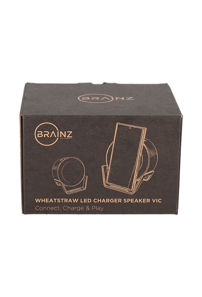 Brainz Led Charger Speaker Vic Wheatstraw Zwart 13.8x11.5x12.6cm 1stuk