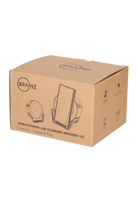 Brainz Led Charger Speaker Vic Wheatstraw Naturel 13.8x11.5x12.6cm 1st Brainz Led Charger Speaker Vic Wheatstraw Naturel 13.8x11.5x12.6cm 1st