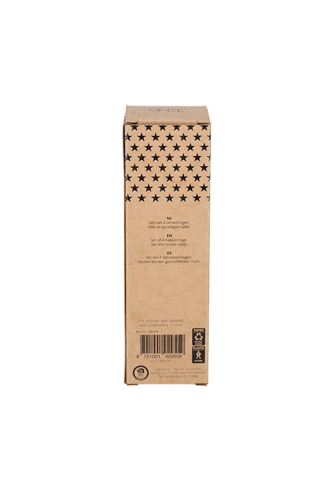 Jens Living Servetringen Ster set van 4stuks 5x5x5cm 1stuks Jens Living Servetringen Ster set van 4stuks 5x5x5cm 1stuks