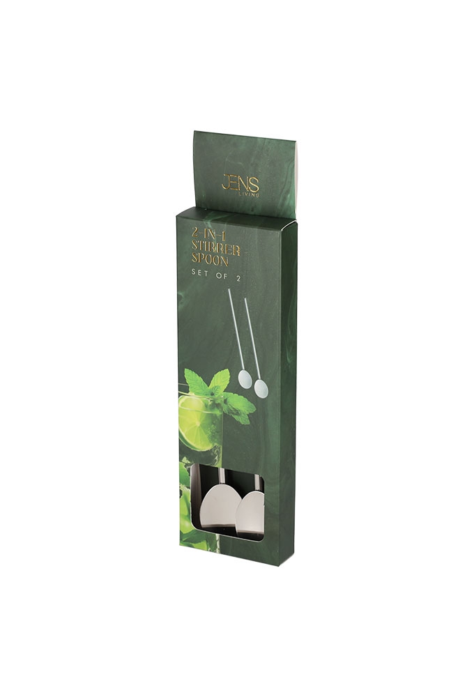 Jens Living 2 in 1 Roerlepels set van 2stuks 2.5x1x18cm 1stuks
