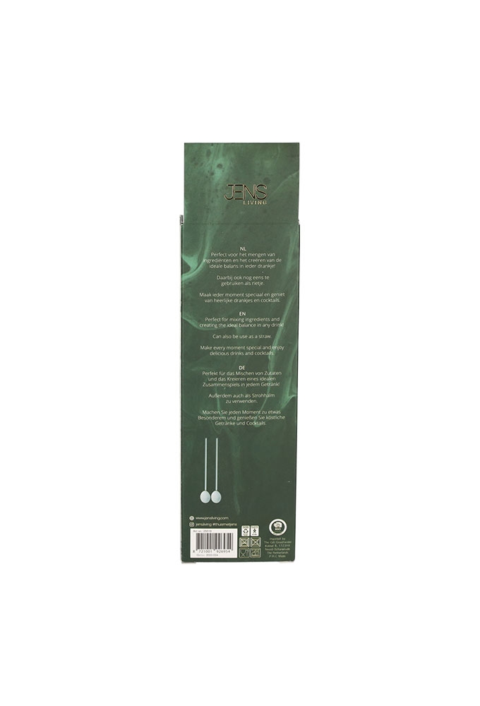 Jens Living 2 in 1 Roerlepels set van 2stuks 2.5x1x18cm 1stuks