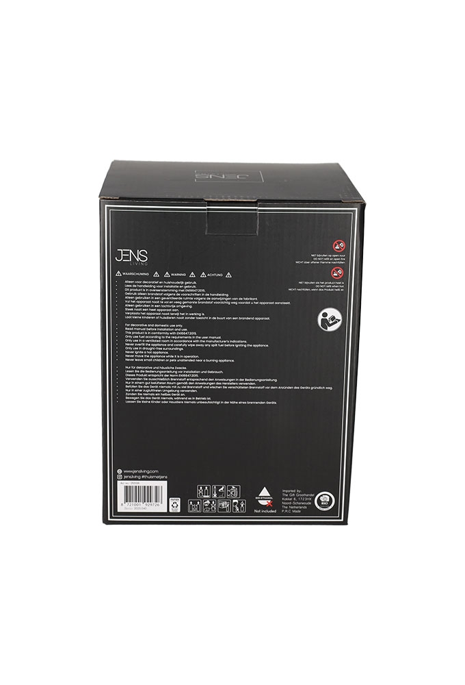 Jens Living Tafelhaard Zila Zwart 14.5x14.5x20.2cm 1stuks