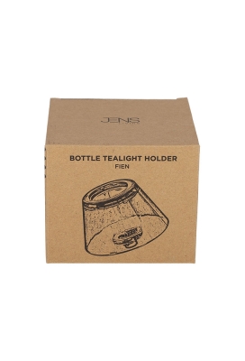 Jens Living Fles Theelichthouder Fien 12x12x10cm 1stuks Jens Living Fles Theelichthouder Fien 12x12x10cm 1stuks