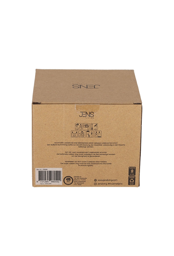 Jens Living Fles Theelichthouder Fien 12x12x10cm 1stuks Jens Living Fles Theelichthouder Fien 12x12x10cm 1stuks