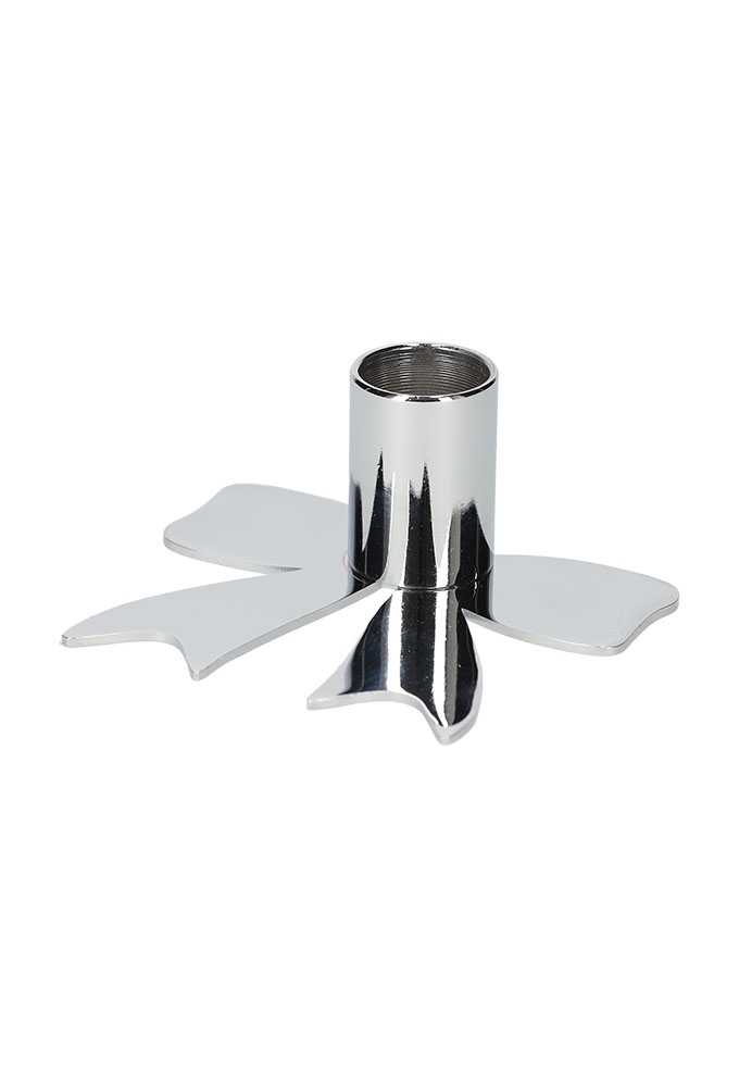 Jens Living Kandelaar Strik Zilver Small 9x7x4cm 1stuks Jens Living Kandelaar Strik Zilver Small 9x7x4cm 1stuks