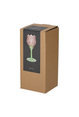 Jens Living Theelichthouder Tulp Roze Large 7x7x17cm 1stuks Jens Living Theelichthouder Tulp Roze Large 7x7x17cm 1stuks