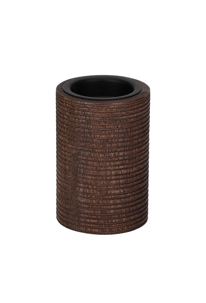 Jens Living Theelichthouder Teun Bruin Large 6.2x6.2x9cm 1stuks