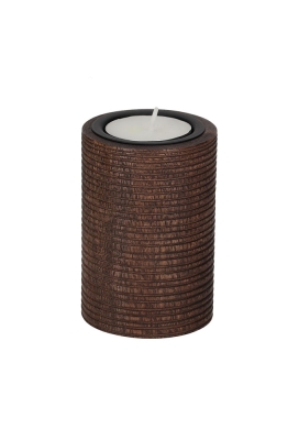 Jens Living Theelichthouder Teun Bruin Large 6.2x6.2x9cm 1stuks Jens Living Theelichthouder Teun Bruin Large 6.2x6.2x9cm 1stuks