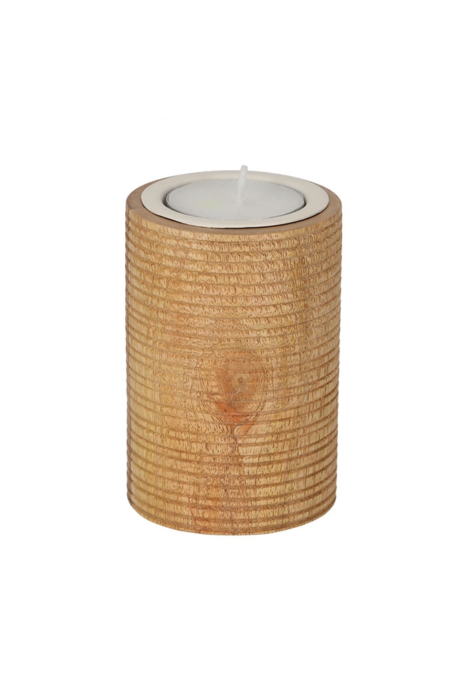 Jens Living Theelichthouder Teun Naturel Large 6.2x6.2x9cm 1stuks