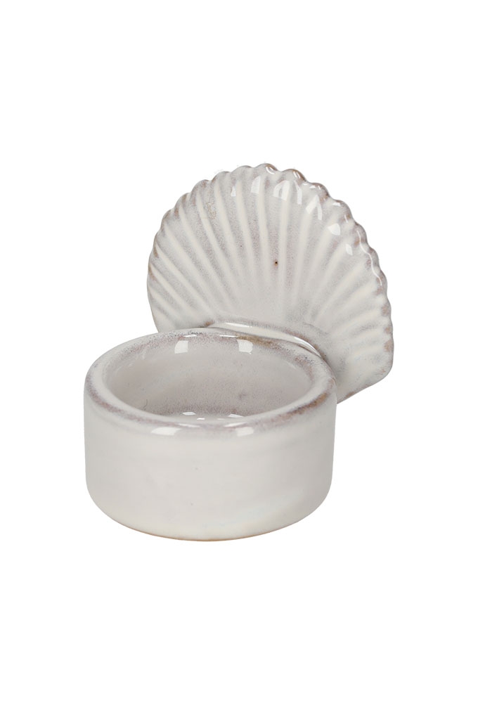 Jens Living Theelichthouder Schelp 6.5x7x7.5cm 1stuks