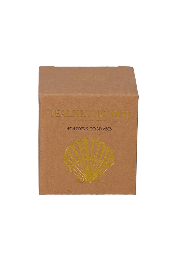 Jens Living Theelichthouder Schelp 6.5x7x7.5cm 1stuks