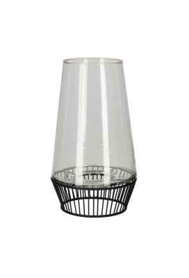 Jens Living Theelicht Lantaarn Large Zwart 14.5x14.5x25.5cm 1stuks Jens Living Theelicht Lantaarn Large Zwart 14.5x14.5x25.5cm 1stuks