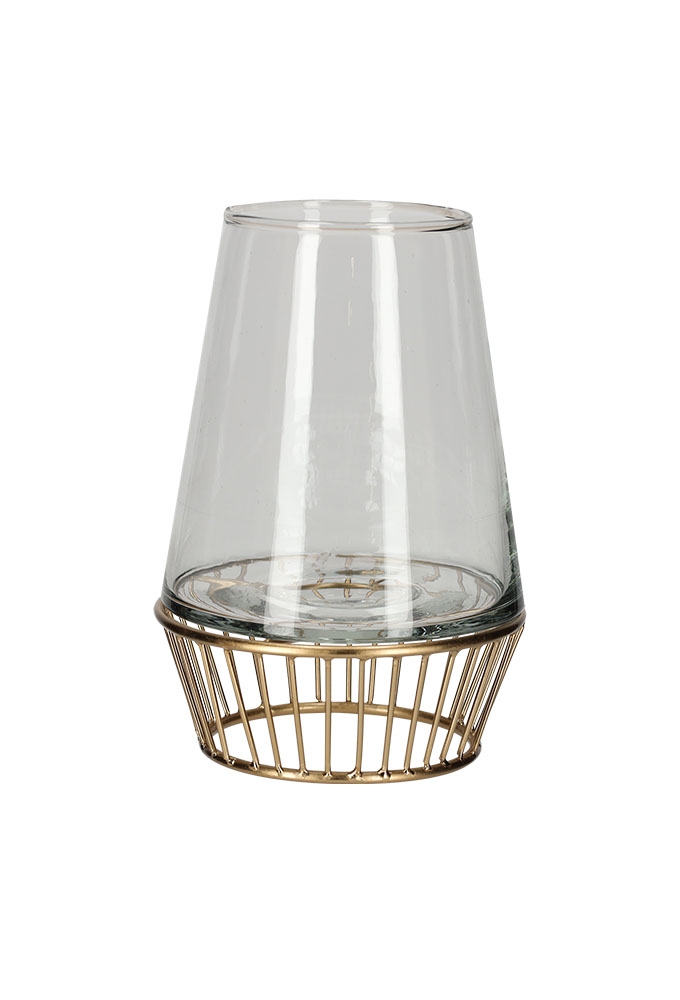 Jens Living Theelicht Lantaarn Small Goud 12x12x17cm 1stuks