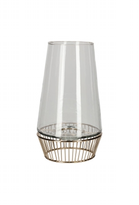 Jens Living Theelicht Lantaarn Large Goud 14.5x14.5x25.5cm 1stuks Jens Living Theelicht Lantaarn Large Goud 14.5x14.5x25.5cm 1stuks