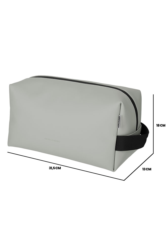 Norlander Dull Pu Toilettas 2.0 Grijs 31.5x13x18cm 1stuks Norlander Dull Pu Toilettas 2.0 Grijs 31.5x13x18cm 1stuks