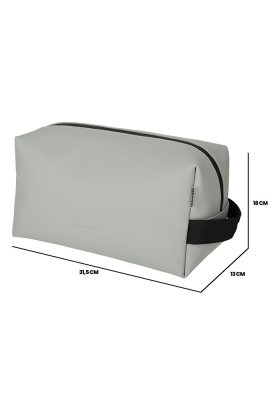 Norlander Dull Pu Toilettas 2.0 Grijs 31.5x13x18cm 1stuks Norlander Dull Pu Toilettas 2.0 Grijs 31.5x13x18cm 1stuks
