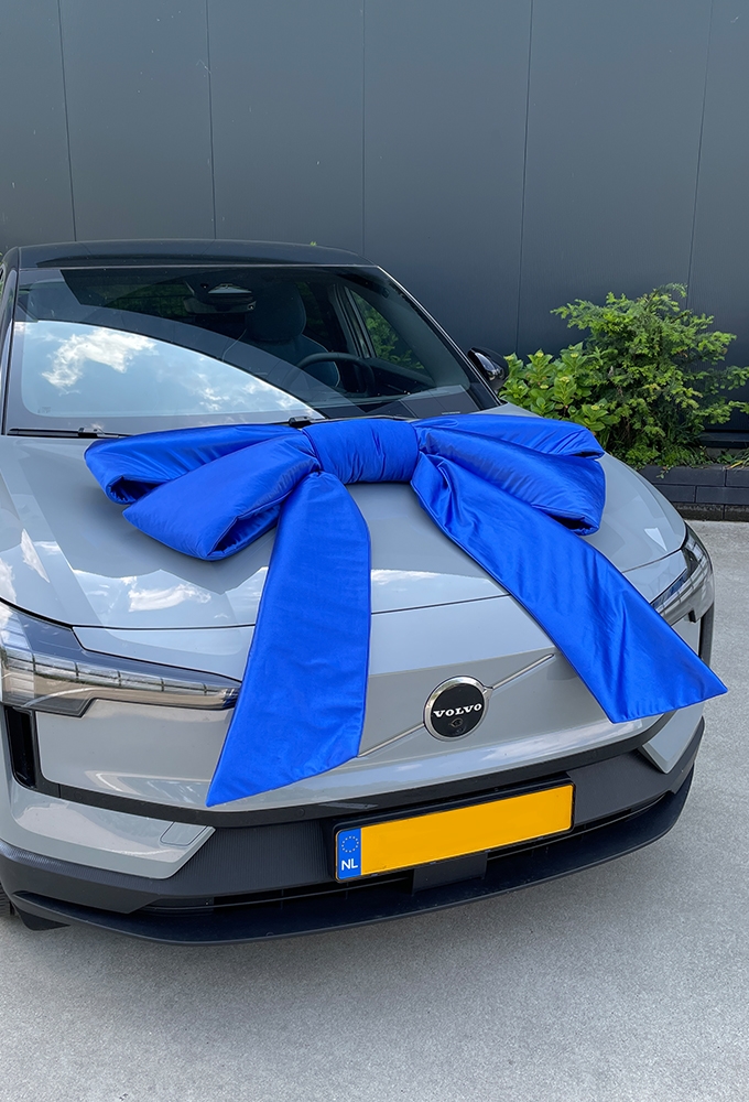 Megastrik Dubbel Blauw Lucca 120x50+55cm & Zuignap lint 25cm