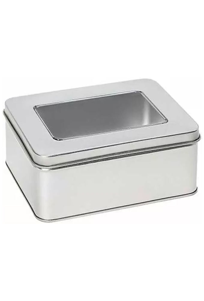 Blikken Blanco Met Venster 14.3x10.1x6.2cm 12stuks