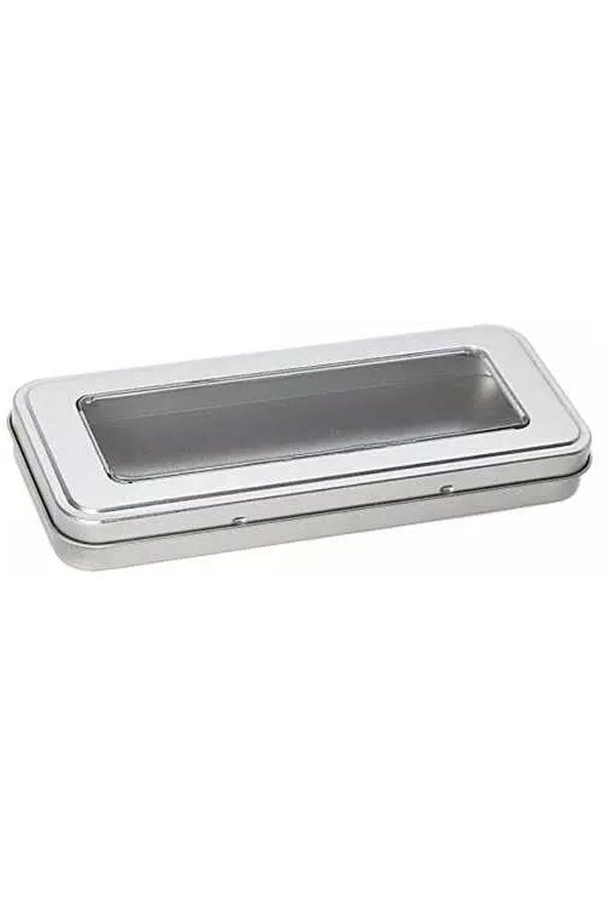 Blikken Blanco Met Venster 18.1x7.6x2.2cm 12stuks