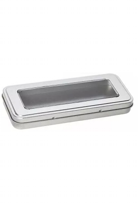 Blikken Blanco Met Venster 18.1x7.6x2.2cm 12stuks