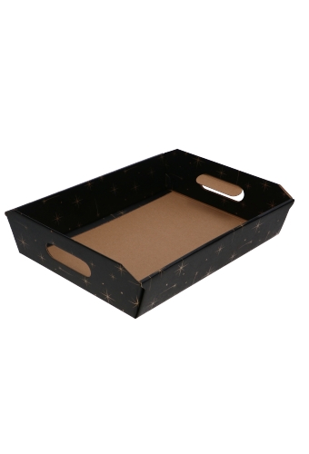 Geschenkdoos Korf Alfero Zwart Stars 35x26x7cm 29stuks Geschenkdoos Korf Alfero Zwart Stars 35x26x7cm 29stuks