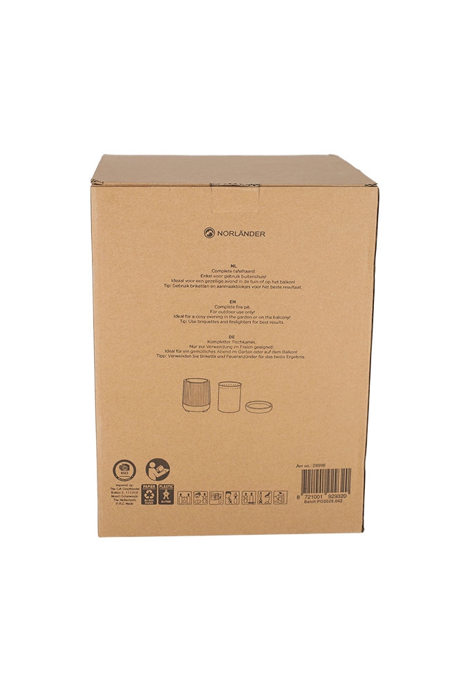 Norlander Vuurkorf Nolby Zwart 18x18x26cm 1stuks