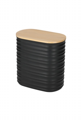 Jens Living Voorraadbus Ribbel Zwart Small 13.7x8x14.5cm 1stuks Jens Living Voorraadbus Ribbel Zwart Small 13.7x8x14.5cm 1stuks