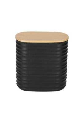 Jens Living Voorraadbus Ribbel Zwart Small 13.7x8x14.5cm 1stuks Jens Living Voorraadbus Ribbel Zwart Small 13.7x8x14.5cm 1stuks