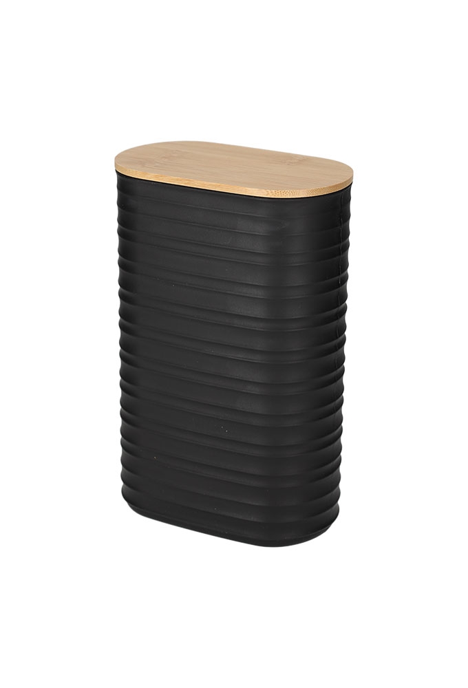 Jens Living Voorraadbus Ribbel Zwart Large 13.7x8x21.2cm 1stuks Jens Living Voorraadbus Ribbel Zwart Large 13.7x8x21.2cm 1stuks