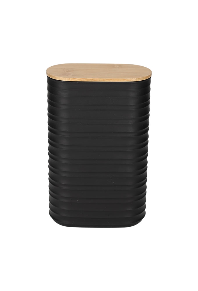 Jens Living Voorraadbus Ribbel Zwart Large 13.7x8x21.2cm 1stuks Jens Living Voorraadbus Ribbel Zwart Large 13.7x8x21.2cm 1stuks