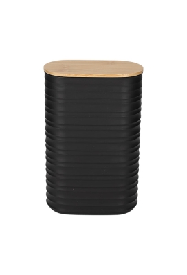 Jens Living Voorraadbus Ribbel Zwart Large 13.7x8x21.2cm 1stuks Jens Living Voorraadbus Ribbel Zwart Large 13.7x8x21.2cm 1stuks