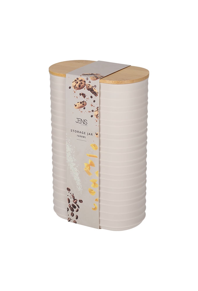 Jens Living Voorraadbus Ribbel Steengrijs Large 13.7x8x21.2cm 1stuks