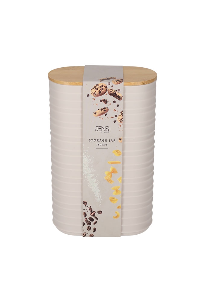 Jens Living Voorraadbus Ribbel Steengrijs Large 13.7x8x21.2cm 1stuks