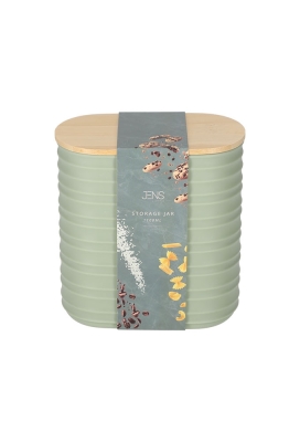Jens Living Voorraadbus Ribbel Groen Small 13.7x8x14.5cm 1stuks Jens Living Voorraadbus Ribbel Groen Small 13.7x8x14.5cm 1stuks
