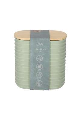 Jens Living Voorraadbus Ribbel Groen Small 13.7x8x14.5cm 1stuks Jens Living Voorraadbus Ribbel Groen Small 13.7x8x14.5cm 1stuks