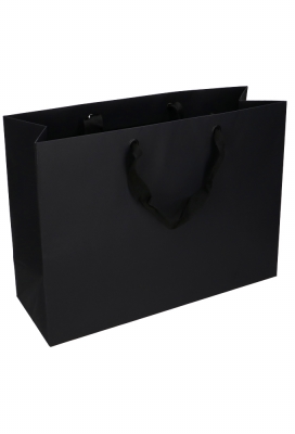 Luxe Kadotasjes Dublin Zwart Mat Met Draaglint 45x16x33cm 10stuks Luxe Kadotasjes Dublin Zwart Mat Met Draaglint 45x16x33cm 10stuks