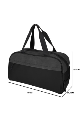 Norlander Pu Retro Sporttas Napolitana Zwart 49x24.5x27.5cm 1stuks Norlander Pu Retro Sporttas Napolitana Zwart 49x24.5x27.5cm 1stuks