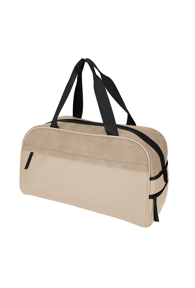 Norlander Pu Retro Sporttas Napolitana Taupe 49x24.5x27.5cm 1stuks Norlander Pu Retro Sporttas Napolitana Taupe 49x24.5x27.5cm 1stuks