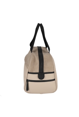 Norlander Pu Retro Sporttas Napolitana Taupe 49x24.5x27.5cm 1stuks Norlander Pu Retro Sporttas Napolitana Taupe 49x24.5x27.5cm 1stuks