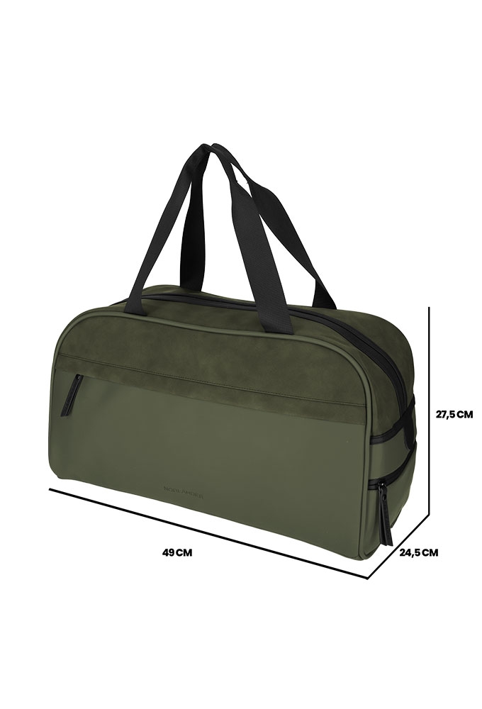 Norlander Pu Retro Sporttas Napolitana Groen 49x24.5x27.5cm 1stuks Norlander Pu Retro Sporttas Napolitana Groen 49x24.5x27.5cm 1stuks