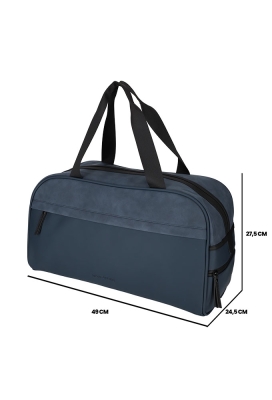 Norlander Pu Retro Sporttas Napolitana Blauw 49x24.5x27.5cm 1stuks Norlander Pu Retro Sporttas Napolitana Blauw 49x24.5x27.5cm 1stuks