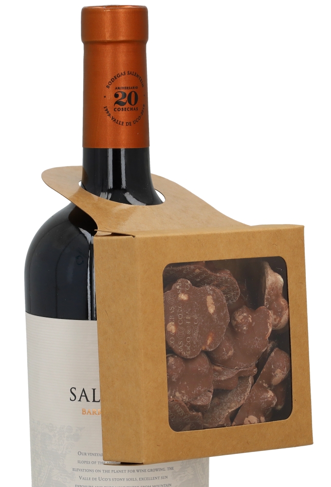 Cadeaudoosjes Kura Venster Kraft met Hanger 9x9x3 cm 25stuks