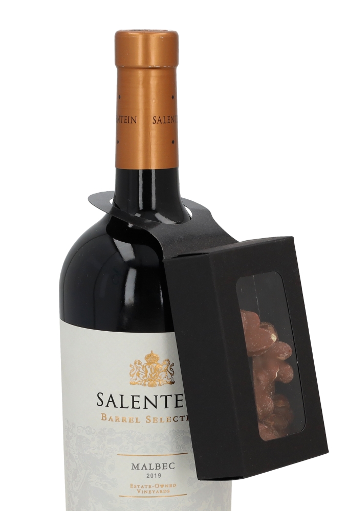 Cadeaudoosjes Kura Venster Zwart met Hanger 10x5.5x3cm 25stuks