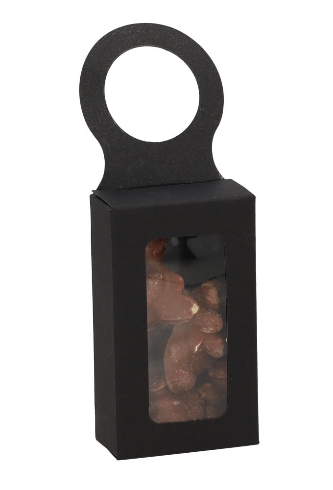 Cadeaudoosjes Kura Venster Zwart met Hanger 10x5.5x3cm 25stuks
