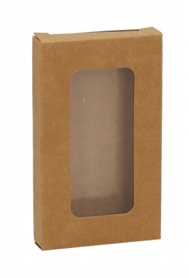 Cadeaudoosjes Jura Kraft Met Venster 9.2x5.4x1.3 cm 25stuks Cadeaudoosjes Jura Kraft Met Venster 9.2x5.4x1.3 cm 25stuks